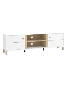 ΕΠΙΠΛΟ ΤΗΛΕΟΡΑΣΗΣ PECKHAM TV 176 ΛΕΥΚΟ-LIGHT PORT ΧΡΩΜΑ 176x40x52εκ