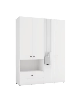 ΝΤΟΥΛΑΠΑ CAMPSIE 4K1F1O h207 ΛΕΥΚΟ ΧΡΩΜΑ 155x52x208εκ