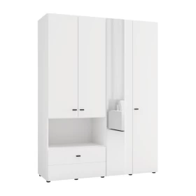 ΝΤΟΥΛΑΠΑ CAMPSIE 4K1F1O h207 ΛΕΥΚΟ ΧΡΩΜΑ 155x52x208εκ