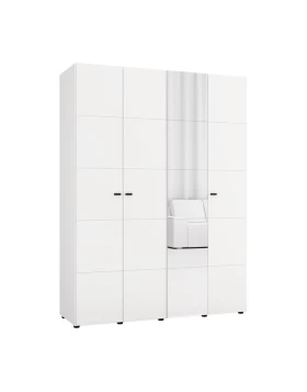 ΝΤΟΥΛΑΠΑ ΜΕ ΚΑΘΡΕΦΤΗ SALAMIS 4K1O h207 ΛΕΥΚΟ ΧΡΩΜΑ 155x52x208εκ
