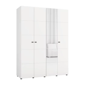 ΝΤΟΥΛΑΠΑ ΜΕ ΚΑΘΡΕΦΤΗ SALAMIS 4K1O h207 ΛΕΥΚΟ ΧΡΩΜΑ 155x52x208εκ