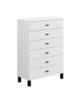 ΣΥΡΤΑΡΙΕΡΑ ALMOND 77 6F ΛΕΥΚΟ ΧΡΩΜΑ 77x35x78εκ