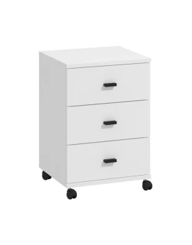 ΣΥΡΤΑΡΙΕΡΑ ΓΡΑΦΕΙΟΥ ALMOND 38 3F RS ΛΕΥΚΟ ΧΡΩΜΑ 39x35x56εκ