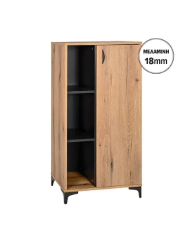 ΒΙΤΡΙΝΑ Fylliana Alba ARTISAN OAK-ΜΑΥΡΟ 68x40x134εκ