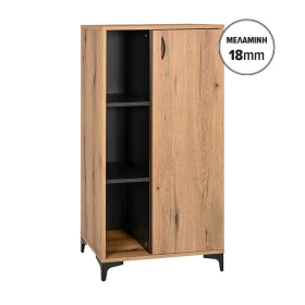 ΒΙΤΡΙΝΑ Fylliana Alba ARTISAN OAK-ΜΑΥΡΟ 68x40x134εκ