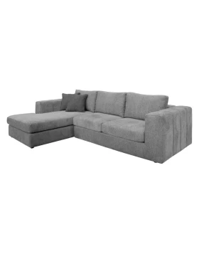ΚΑΝΑΠΕΣ Fylliana Mondiva ΑΡΙΣΤΕΡΗ ΓΩΝΙΑ ΓΚΡΙ ΧΡΩΜΑ 280x180x83εκ