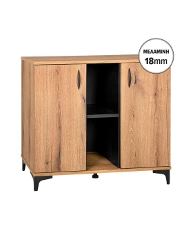 KOMOTA-ΜΠΟΥΦΕΣ Fylliana Alba ARTISAN OAK-ΜΑΥΡΟ 90x40x83εκ