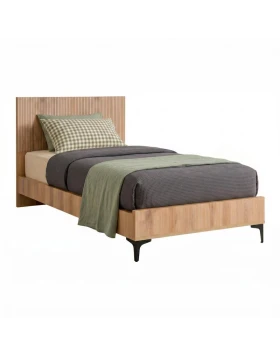 ΚΡΕΒΑΤΙ Fylliana Alicante NATURAL CANELLA OAK ΧΡΩΜΑ 130x210x110εκ (120x200)