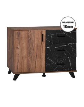 ΚΟΜΟΤΑ Fylliana Miami TOBACCO ΜΕ BLACK MARBLE ΧΡΩΜΑ 106x40x84εκ