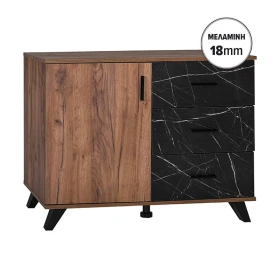 ΚΟΜΟΤΑ Fylliana Miami TOBACCO ΜΕ BLACK MARBLE ΧΡΩΜΑ 106x40x84εκ