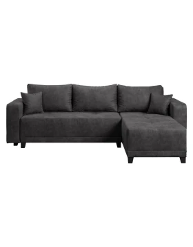 ΓΩΝΙΑΚΟΣ ΚΑΝΑΠΕΣ MOET ΓΚΡΙ ΧΡΩΜΑ 263x167x83εκ