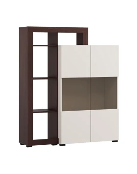 ΒΙΤΡΙΝΑ ARGYLL 2K VS2 OP 138 CASHMERE ΜΕ DARK TAILOR OAK ΧΡΩΜΑ 116x35x138εκ