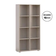 ΒΙΒΛΙΟΘΗΚΗ-ΡΑΦΙΕΡΑ Fylliana Smart 8P 18 CASHMERE ΧΡΩΜΑ 74x29x146εκ