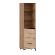 ΒΙΤΡΙΝΑ MARRON 1K1V POP 193 ARTISAN-ΜΑΥΡΟ ΜΑΤ 55x40x193εκ