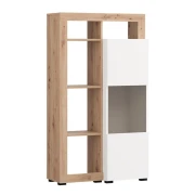 ΒΙΤΡΙΝΑ ARGYLL 1K 1VS OP 138 ΛΕΥΚΟ ΜΕ ARTISAN OAK ΧΡΩΜΑ 77x35x138εκ