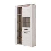 Βιτρίνα Kent POP V Grey oak/White oak