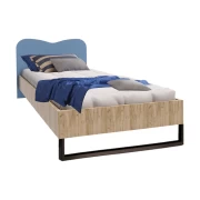 Κρεβάτι παιδικό Smile-120 Grey oak/Σιελ
