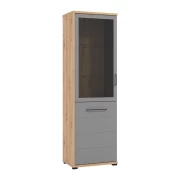 ΒΙΤΡΙΝΑ LISABON ARTISAN OAK-ΓΚΡΙ ΓΡΑΦΙΤΗΣ-ΓΚΡΙ MAT 60.5*40*193