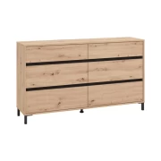 ΣΥΡΤΑΡΙΕΡΑ MARRON 157 6F ARTISAN OAK/ΜΑΥΡΟ ΜΑΤΤ ΧΡΩΜΑ 157x40x90εκ