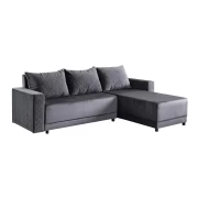 ΓΩΝΙΑΚΟΣ ΚΑΝΑΠΕΣ ΚΡΕΒΑΤΙ Lotos ΓΚΡΙ ΧΡΩΜΑ 237x168x80εκ