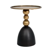 ΜΕΤΑΛΛΙΚΟ ΣΤΡΟΓΓΥΛΟ ΤΡΑΠΕΖΑΚΙ ΓΩΝΙΑΣ Fylliana FL012 ΜΑΥΡΟ-ΜΠΡΟΝΖΕ ΧΡΩΜΑ 50x55εκ