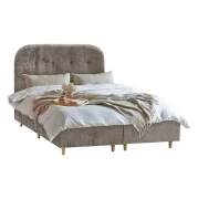 ΔΙΠΛΟ ΚΡΕΒΑΤΙ Fylliana New Amsterdam ΜΠΕΖ ΧΡΩΜΑ ΥΦΑΣΜΑΤΟΣ 160x208x124εκ (160x200)