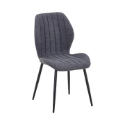 ΚΑΡΕΚΛΑ ΤΡΑΠΕΖΑΡΙΑΣ Fylliana FL089 ΓΚΡΙ ΥΦΑΣΜΑ ΜΕ ΜΑΥΡΑ ΜΕΤΑΛΛΙΚΑ ΠΟΔΙΑ 47x55x87εκ