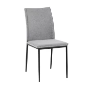 ΚΑΡΕΚΛΑ ΤΡΑΠΕΖΑΡΙΑΣ Fylliana FL25414 ΓΚΡΙ ΑΝΟΙΧΤΟ ΧΡΩΜΑ ΥΦΑΣΜΑ ΜΕ ΜΑΥΡΑ ΜΕΤΑΛΛΙΚΑ ΠΟΔΙΑ 44x60x86εκ