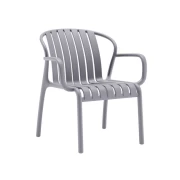 ΚΑΡΕΚΛΑ ΚΗΠΟΥ Fylliana Zenya ΑΠΟ ΠΟΛΥΠΡΟΠΥΛΕΝΙΟ (PP) ΓΚΡΙ ΧΡΩΜΑ 82x60x75εκ