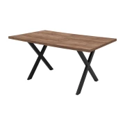 ΤΡΑΠΕΖΙ ΤΡΑΠΕΖΑΡΙΑΣ Fylliana Alfa FLAGSTAFF ΕΠΙΦΑΝΕΙΑ ΜΕ ΜΑΥΡΗ ΒΑΣΗ 140x90x75εκ