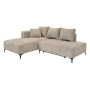 ΚΑΝΑΠΕΣ ΚΡΕΒΑΤΙ Fylliana Jasper ΑΡΙΣΤΕΡΗ ΓΩΝΙΑ ΜΠΕΖ ΥΦΑΣΜΑ 255x170x90εκ