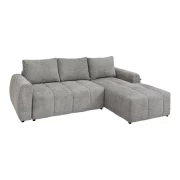 ΚΑΝΑΠΕΣ ΚΡΕΒΑΤΙ Fylliana Indigo ΔΕΞΙΑ ΓΩΝΙΑ ΓΚΡΙ ΥΦΑΣΜΑ 280x170x90εκ