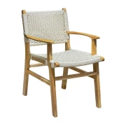 ΚΑΡΕΚΛΑ ΑΠΟ ΜΑΣΙΦ ΞΥΛΟ ASH WOOD ΧΩΡΙΣ ΜΠΡΑΤΣΑ Fylliana Eira ΦΥΣΙΚΟ ΧΡΩΜΑ 55x79x78εκ