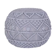 ΔΙΑΚΟΣΜΗΤΙΚΟ ΠΟΥΦ ΜΑΚΡΑΜΕ Fylliana ΑΝΟΙΧΤΟ ΓΚΡΙ ΧΡΩΜΑ 45x45x40εκ