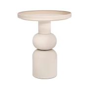 ΣΤΡΟΓΓΥΛΟ ΜΕΤΑΛΛΙΚΟ ΤΡΑΠΕΖΑΚΙ Fylliana FL620243 ΚΡΕΜ ΧΡΩΜΑ 40x49εκ