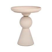 ΣΤΡΟΓΓΥΛΟ ΜΕΤΑΛΛΙΚΟ ΤΡΑΠΕΖΑΚΙ Fylliana FL620277 ΚΡΕΜ ΧΡΩΜΑ 41x52εκ