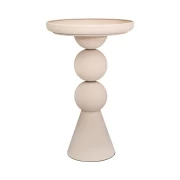 ΣΤΡΟΓΓΥΛΟ ΜΕΤΑΛΛΙΚΟ ΤΡΑΠΕΖΑΚΙ Fylliana FL620278 ΚΡΕΜ ΧΡΩΜΑ 41x67εκ