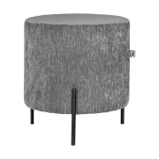 ΣΤΡΟΓΓΥΛΟ ΣΚΑΜΠΟ Fylliana New Lux ΓΚΡΙ ΧΡΩΜΑ 33x33x38εκ