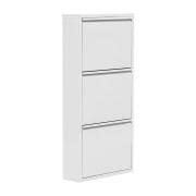 ΜΕΤΑΛΛΙΚΗ ΠΑΠΟΥΤΣΟΘΗΚΗ 3 ΘΕΣΕΩΝ FYLLIANA ΛΕΥΚΟ ΧΡΩΜΑ 50x15x104εκ