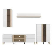 ΚΕΝΤΡΟ ΨΥΧΑΓΩΓΙΑΣ-ΣΥΝΘΕΣΗ PECKHAM ΛΕΥΚΟ-OAK 260x40x183εκ