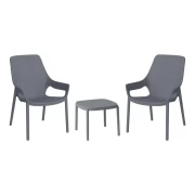 ΣΕΤ 2 ΚΑΡΕΚΛΕΣ ΚΗΠΟΥ ΚΑΙ ΤΡΑΠΕΖΑΚΙ Fylliana Selavia ΜΕ UV ΠΡΟΣΤΑΣΙΑ ΣΚΟΥΡΟ ΓΚΡΙ ΧΡΩΜΑ