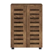 ΠΑΠΟΥΤΣΟΘΗΚΗ Fylliana Vento ΜΕ 4 ΡΑΦΙΑ ΧΡΩΜΑ BROWN OAK 60x33x87εκ