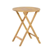 ΑΝΑΔΙΠΛΟΥΜΕΝΟ ΣΤΡΟΓΓΥΛΟ ΤΡΑΠΕΖΙ ΚΗΠΟΥ ΞΥΛΟ ΑΚΑΚΙΑΣ Fylliana MGS-370919-T ΦΥΣΙΚΟ ΧΡΩΜΑ 60x60x75εκ