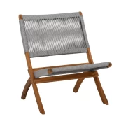 ΚΑΡΕΚΛΑ ΚΗΠΟΥ Fylliana Ivy ΦΥΣΙΚΟ ΞΥΛΟ ΑΚΑΚΙΑΣ ΜΕ ΓΚΡΙ ΚΟΡΔΟΝΙ 72x60x75εκ