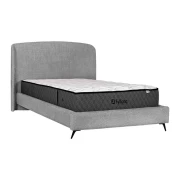 ΔΙΠΛΟ ΚΡΕΒΑΤΙ Fylliana Bavaria ΑΝΘΡΑΚΙ ΧΡΩΜΑ 203x215x126εκ (160x200)