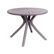 ΤΡΑΠΕΖΙ ΠΛΑΣΤΙΚΟ ΣΤΡΟΓΓΥΛΟ FYLLIANA FL8100 ΓΚΡΙ ΧΡΩΜΑ 100x75εκ