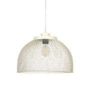 ΜΟΝΟΦΩΤΟ ΜΕΤΑΛΛΙΚΟ ΦΩΤΙΣΤΙΚΟ ΟΡΟΦΗΣ Fylliana ΜΕ ΚΑΠΕΛΟ ΠΛΕΓΜΑ ΚΡΕΜ ΧΡΩΜΑ 35x20εκ Ε27