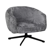 ΠΕΡΙΣΤΡΕΦΟΜΕΝΗ ΠΟΛΥΘΡΟΝΑ Fylliana Malena ΑΝΟΙΧΤΟ ΓΚΡΙ ΥΦΑΣΜΑ 73x84x68εκ