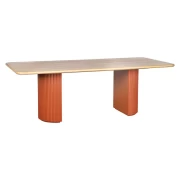 ΤΡΑΠΕΖΙ ΤΡΑΠΕΖΑΡΙΑΣ Fylliana Elington ΦΥΣΙΚΟ-ΠΟΡΤΟΚΑΛΙ 220x100x75εκ