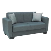 ΚΑΝΑΠΕΣ-ΚΡΕΒΑΤΙ ΔΙΘΕΣΙΟΣ Fylliana New Dolce ΓΚΡΙ ΜΕ ΑΝΟΙΧΤΟ ΓΚΡΙ ΜΑΞΙΛΑΡΙΑ 168x85x85εκ